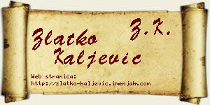 Zlatko Kaljević vizit kartica